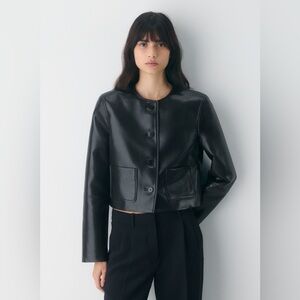 Aritzia Claudette Leather Jacket Size S NWT